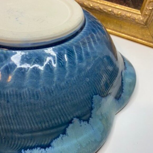 Studio Pottery Bowl Signed JD Crystal Bottom And Crystalline Grazed Blue Green - Picture 8 of 13